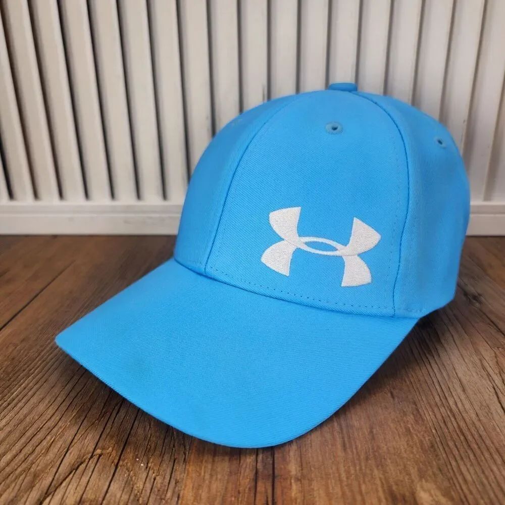 Under Armour UA Strapback Hat Cap Sky Blue Athletic Outdoors Tennis Golf Fitness